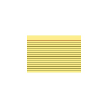 Карточки для картотеки Brunnen, линейка, 190 гр/м2, А5, 100 штук Желтый - 1